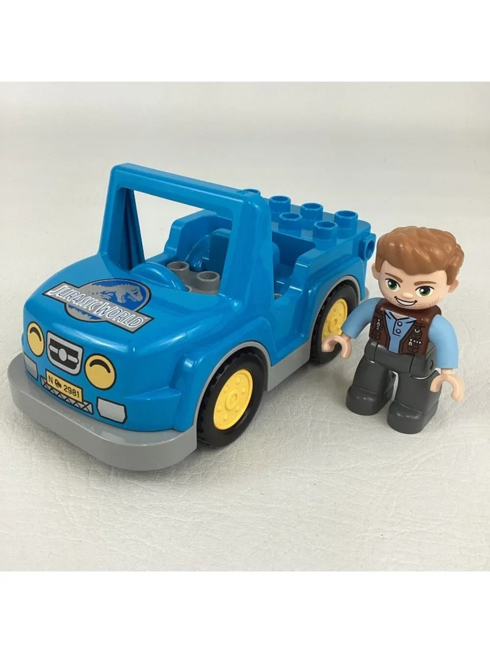 Lego Duplo Jurassic World Blue Truck Owen Grady MiniFigure Jeep 2012 Toy Lot